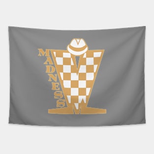 Madness HD Checkerboard Brown & White Tapestry