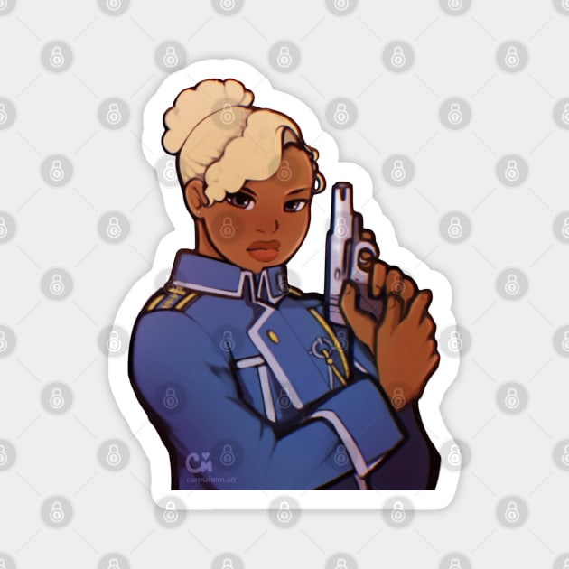 Riza Hawkeye Magnet by CarmahnArt