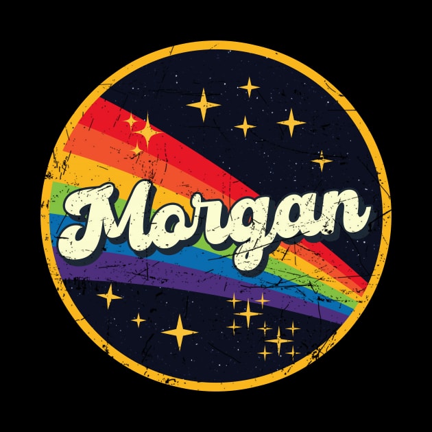 Morgan // Rainbow In Space Vintage Grunge-Style by LMW Art