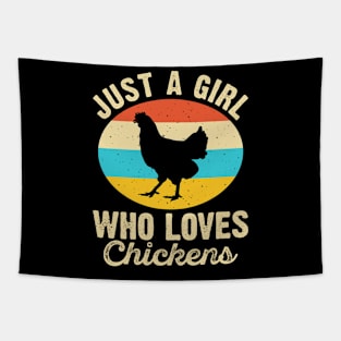 Just A Girl Who Loves Chickens T Shirt For Women T-Shirt Tapestry