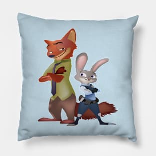 dumb bunny sly fox Pillow