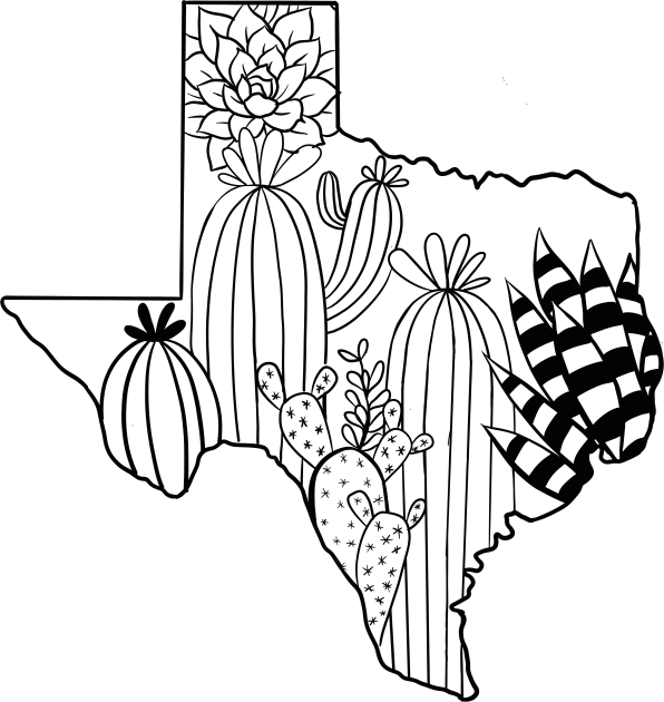 Succulents Texas western graphic Kids T-Shirt by Karley’s Custom Creations