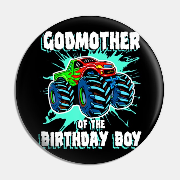 Godmother Of The Birthday Boy Monster Truck Birthday Party Pin by Sort of Vintage