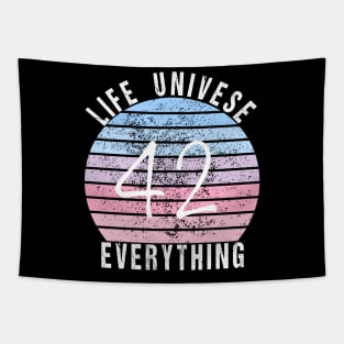 Retro 42 Answer To Life Universe And Everything Magic Number Tapestry