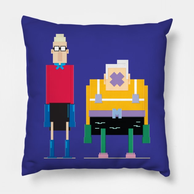 MermaidMan&BarnacleBoy Pillow by Blackbones