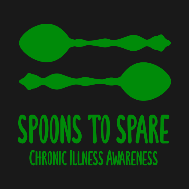 Spoons To Spare - Chronic Illness Awareness (Green) by KelseyLovelle