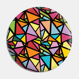 Colorful triangles pattern 8 Pin