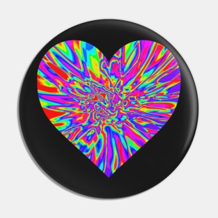 Warped Textured Rainbow Digital Painting I Pin