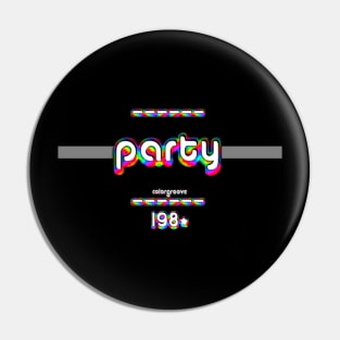 Party 1980 ColorGroove Retro-Rainbow-Tube nostalgia (wf) Pin