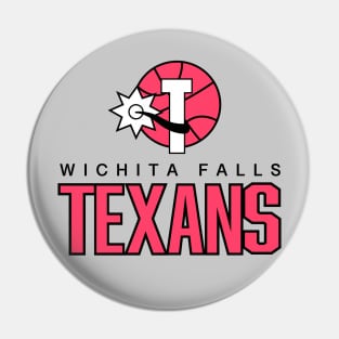 Vintage Wichita Falls Texans Basketball 1988 Pin