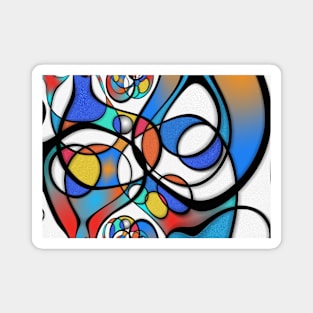 Abstract of many shapes Magnet