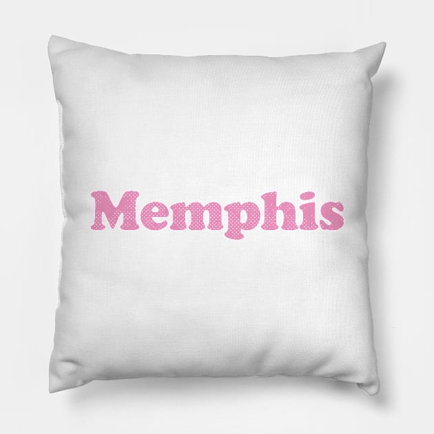 Memphis, Tennessee - TN,  Retro Typography Pillow by thepatriotshop