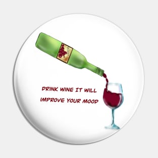 Drink Wine Pin