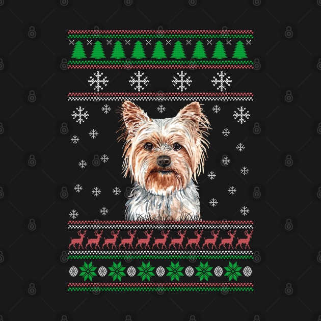 Cute Yorkshire Terrier Dog Lover Ugly Christmas Sweater For Women And Men Funny Gifts by uglygiftideas