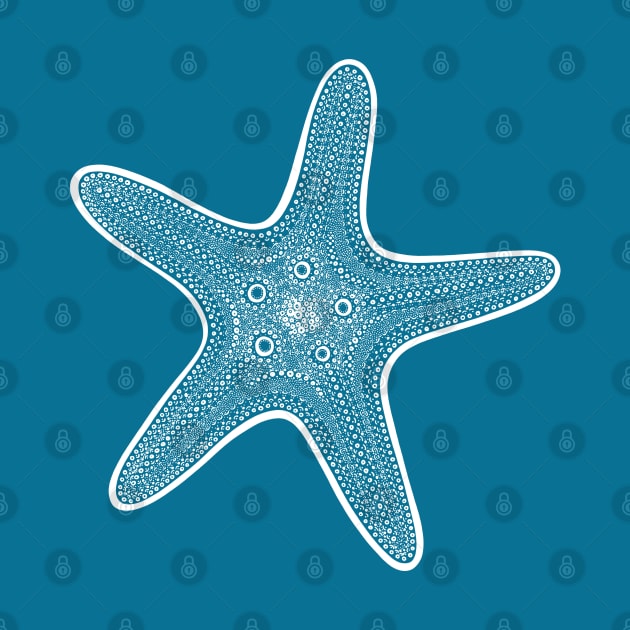 Starfish or Sea Star - marine life animal drawing by Green Paladin