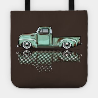 Light Green Vintage Truck Tote