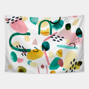 Pocket- collage geometric pop Tapestry