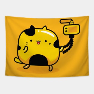 yellow cat vlogger profession Tapestry