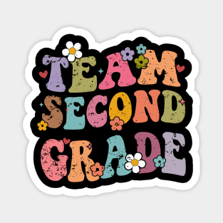 Team 2nd Grade Groovy Back to School Gifts Teacher Student Magnet