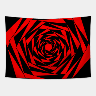 Black and Red Optical illusion Tapestry