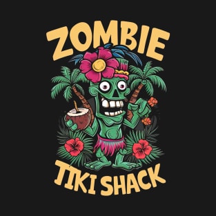 Zombie Tiki Shack Tropical Horror Fan Fun Summer Vacation T-Shirt