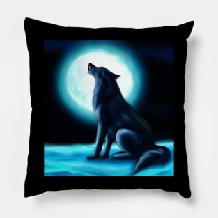 Wolf moon Pillow