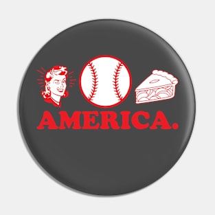 Mom Baseball Apple Pie Pin