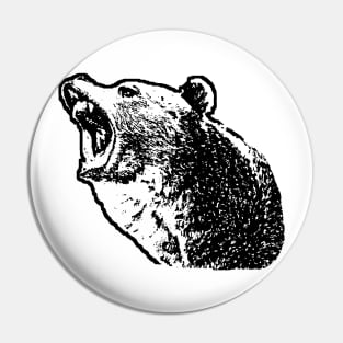 Angry bear,bear Pin