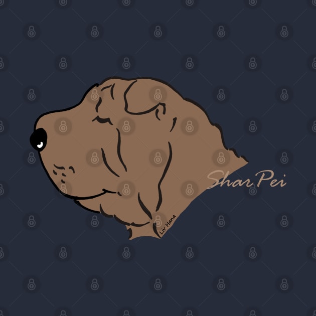 Shar Pei silhouette by LivHana