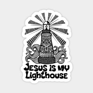 Jesus is my lighthouse. Magnet
