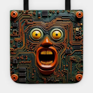 Artificial Munch's The Scream Circiut Board Chip Diagram Tote