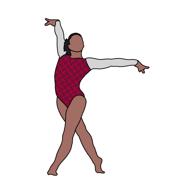 Jordan Chiles Gymnastics Drawing by GrellenDraws