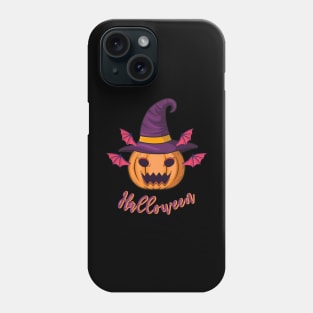 Halloween scary evil pumpkin funny pumpkin head Phone Case