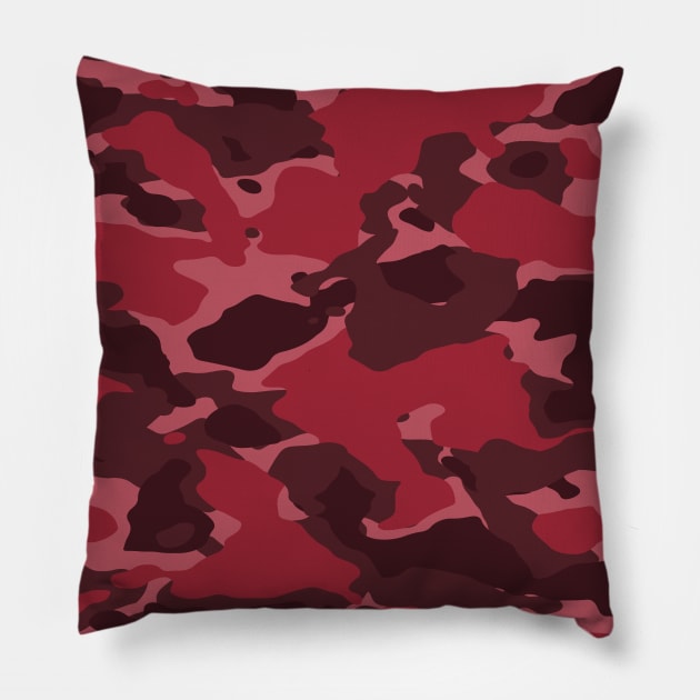 RED CAMO Pillow by Bombastik