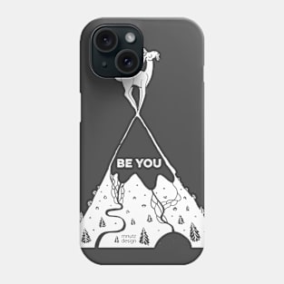How to live - be you! Mountain sheep on summit Phone Case