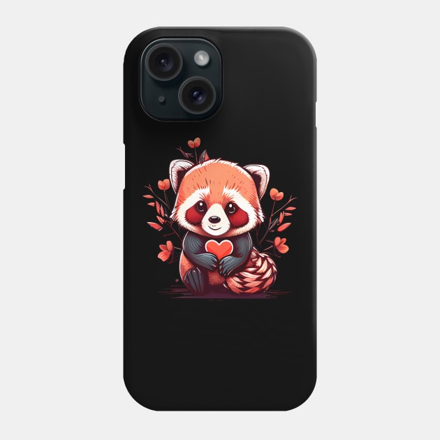 Valentine Red Panda Phone Case by pako-valor