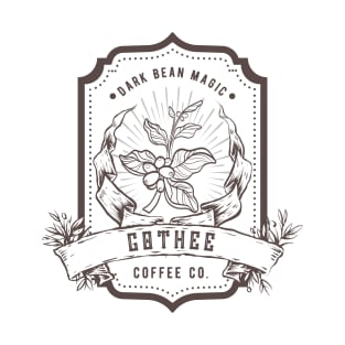 Gothee Coffee Vintage Logo in Brown T-Shirt