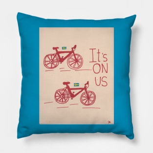 two bicycles Pillow