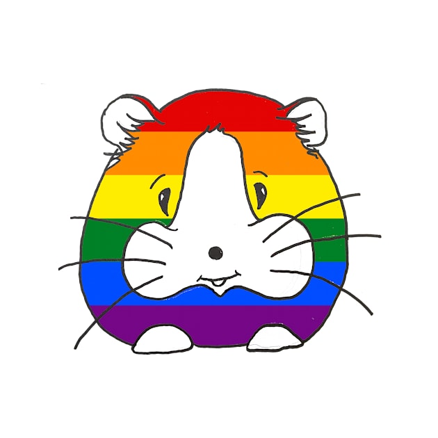 Gay Pride Guinea Pig by Warehouse RoyGBiv