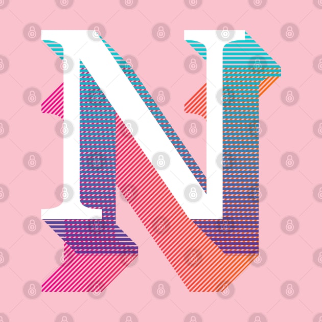 Letter N by MplusC