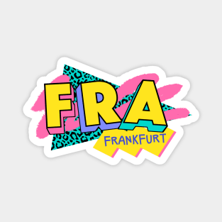 Frankfurt, Germany Retro 90s Logo Magnet