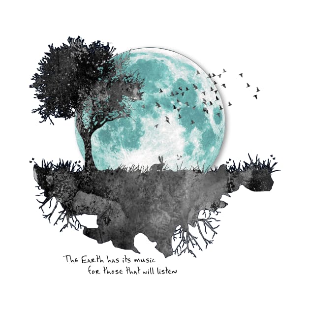 Earth Music - Moon Gazing Rabbit by The Blue Box