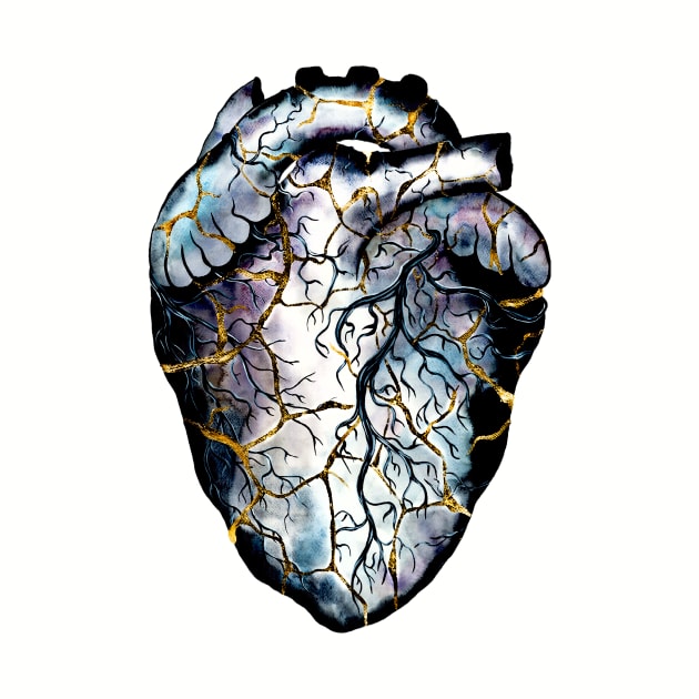 Kintsugi heart by AmoebaDesigns