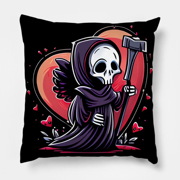 Valentine Grim Reaper Pillow by pako-valor