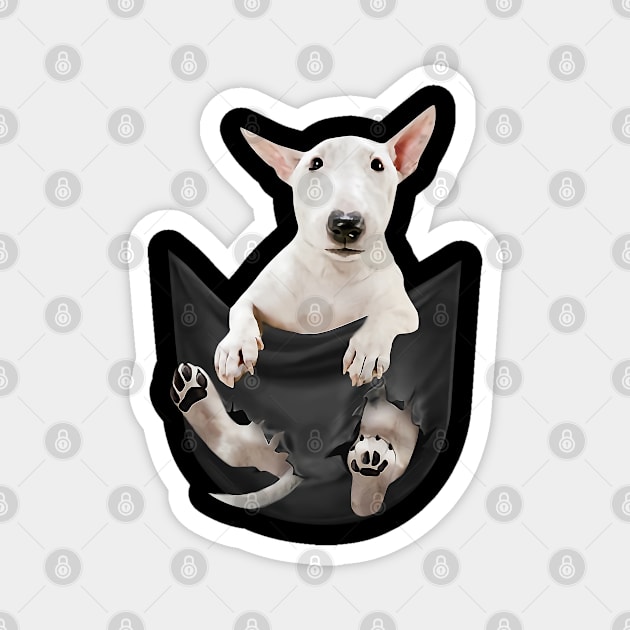 Bull terrier with love Magnet by designathome