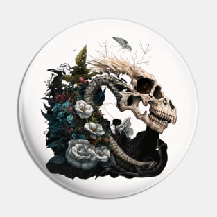 Dinosaur Skull Halloween Pin