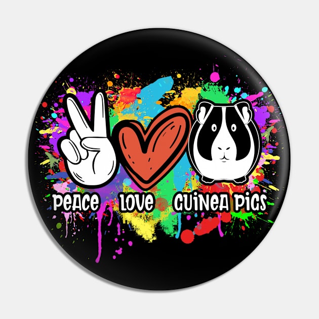 Peace Love Guinea Pigs Colorful Guinea Pig Pin by mohazain