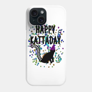 bright colorful kattaday ring-tailed lemur animal design Phone Case