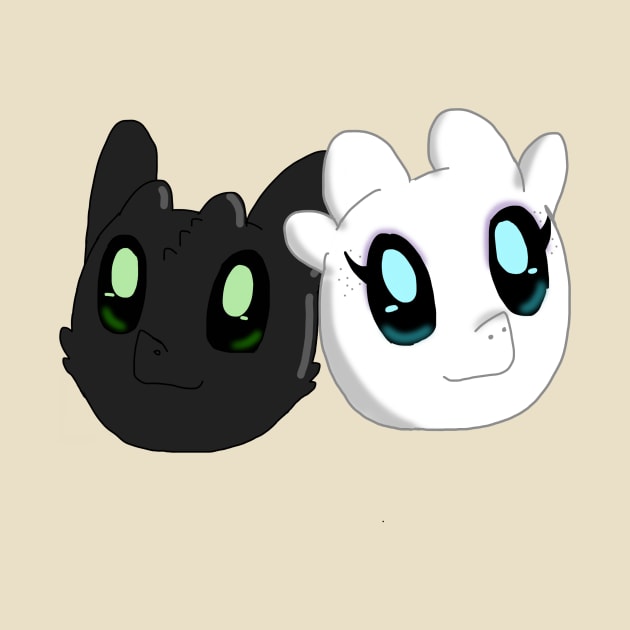 Toothless and Light by EeveelutionLova