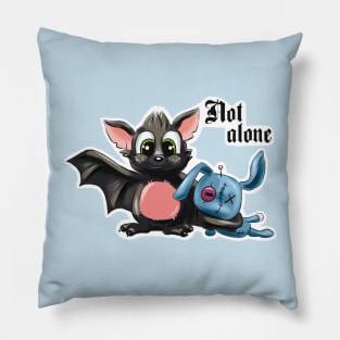 Not alone. Halloween friends. Pillow